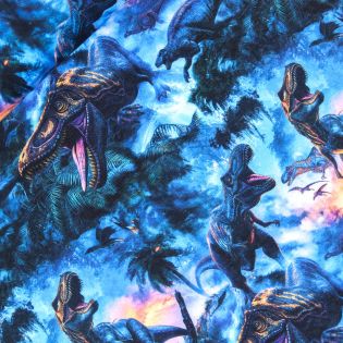 Sweatshirt - Dinosaurier - blau 