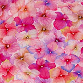 Viskose - Hortensienzauber - pink - rosa