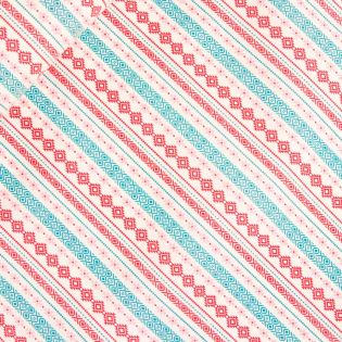 Baumwolle - Popeline - Norweger/Muster  - pink - mint 
