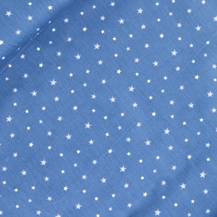 Baumwolle - kleine Sterne - blau