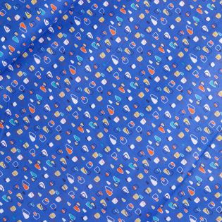 Baumwolle - Popeline - Muster  Magie - blau