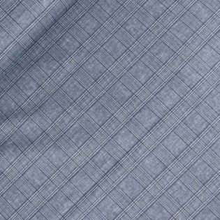 Doubleface Tencel - karriert - blau 