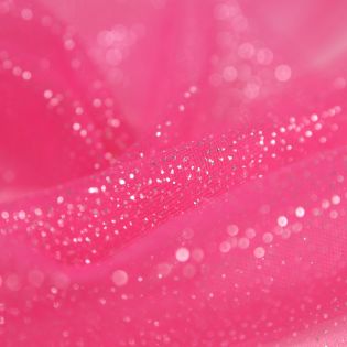 Softtüll - leicht - Silber Sparkle - pink