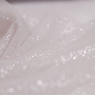 Softtüll - leicht - Silber Sparkle - taupe