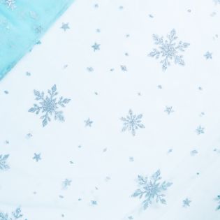 Softtüll - leicht - Frozen Crystals - hellblau