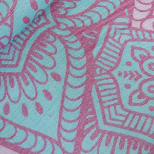 Baumwoll - Jacquard - Boho Spirit - türkis 