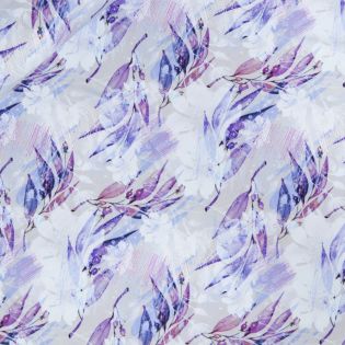 Baumwolljersey - Fantasieblume- blau - lila