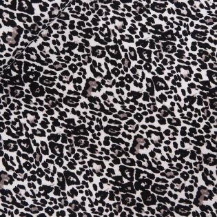 Baumwolljersey - Leopard Love - schwarz - braun 