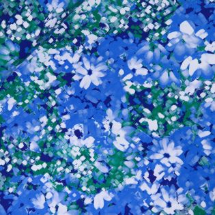 Baumwolljersey - Blue Bloom - blau 