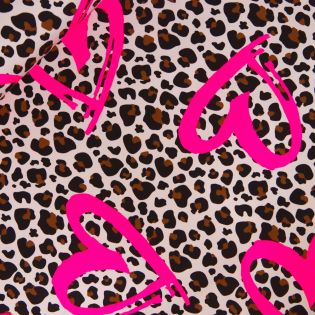 French Terry - Neon Safari - Leo  - pink