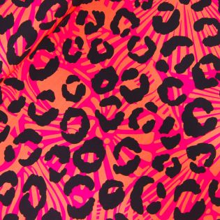 French Terry - Tropic Leo - pink - orange 