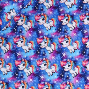 French Terry - Einhörner und Ponys - Digitaldruck