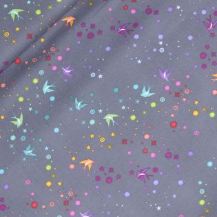 Patchwork - Baumwolle - Tula Pink - True Colors - Fairy Dust - grau