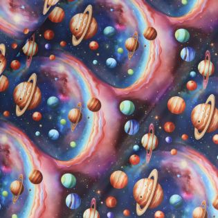 Sweatshirt - buntes Weltall - Digitaldruck 