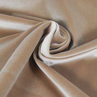 Baumwollsamt - uni - beige