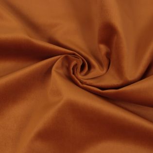 Baumwollsamt - uni - cognac