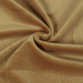 Baumwollsamt - uni - curry