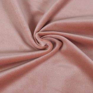 Baumwollsamt - uni - lachs