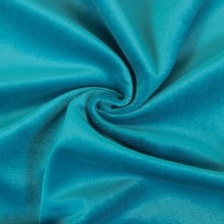 Baumwollsamt - uni - türkis