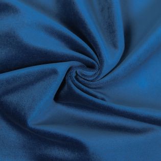 Baumwollsamt - uni - marine