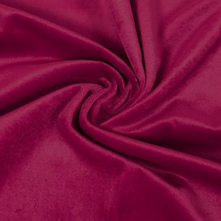 Baumwollsamt - uni - weinrot