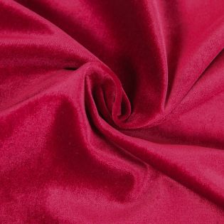 Baumwollsamt - uni - rot