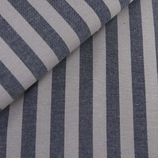 Viskose - Leinen - Jeansstreifen