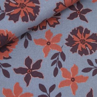 Viskose - Leinen - Jeansblumen