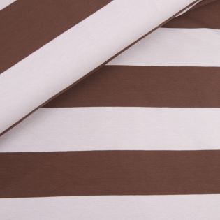 French Terry - Blockstreifen - braun-grau