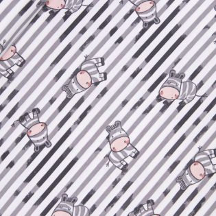 Baumwolljersey - Zebras - gestreift