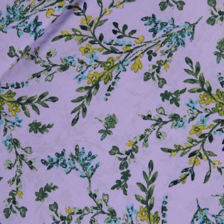 Viskose - bunte Blüten - rosa