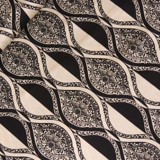 Viskose - grafische Muster - schwarz-creme