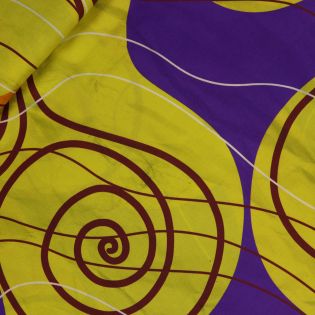 Viskose - Retro - lila-orange-gelb