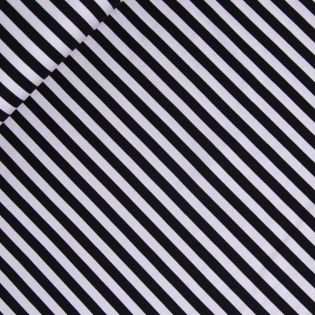 Viskosestretch - gestreift - schwarz-weiß