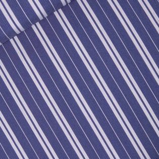 Viskose Stretch - gestreift - blau-weiß