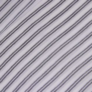 Viskose - Leinen - Streifen - grau-weiß