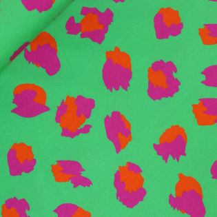 French Terry - Leo - grün-pink-orange