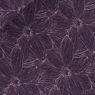 Jacquard - Schurlwolle - große Blüten - Doubleface