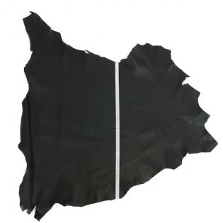 Echtleder - Lederstück -  schwarz - ca. 6,7 Quadratfuß
