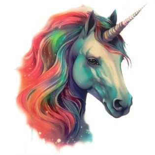Applikation - Einhorn - groß - zum aufbügeln