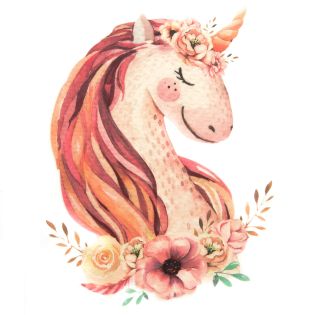 Applikation - Einhorn - klein - zum aufbügeln