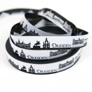 Webband - Skyline Dresden - schwarz/weiß