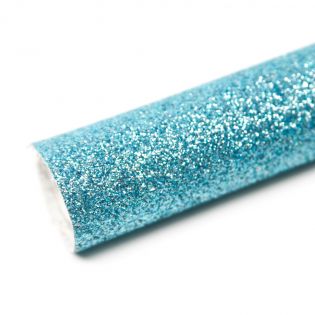 Deko - Glitzerstoff - Zuschnitt - 68 x 45 cm - hellblau