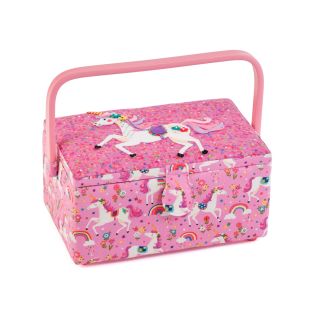 Nähkorb - Einhorn - pink