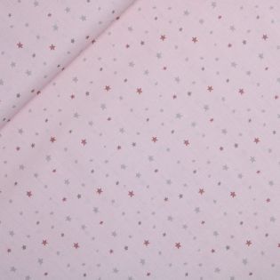 Baumwolle - kleine Sterne - rosa