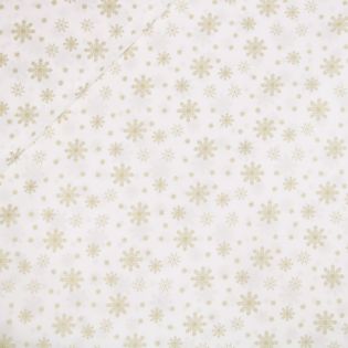 Baumwolle - Weihnachten - Schneeflocken - weiß
