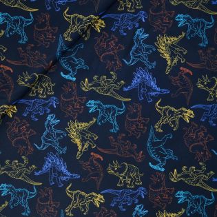 Softshell - Dinosaurier - schwarz