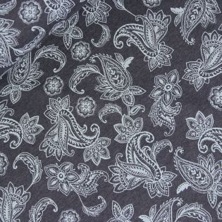 Sweatshirt - Melange - Paisley Blume - anthrazit