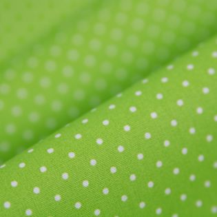 Baumwolle - beschichtet - Punkte - apfelgrün