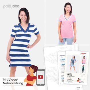 Schnittmuster - pattydoo - Grace - Damenshirt & Kleid